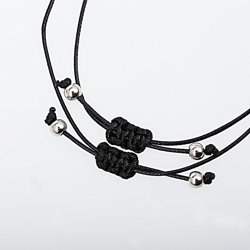 Vòng Tay Dây Bện Mặt Hình Trái Tim Cho Cặp Đôi