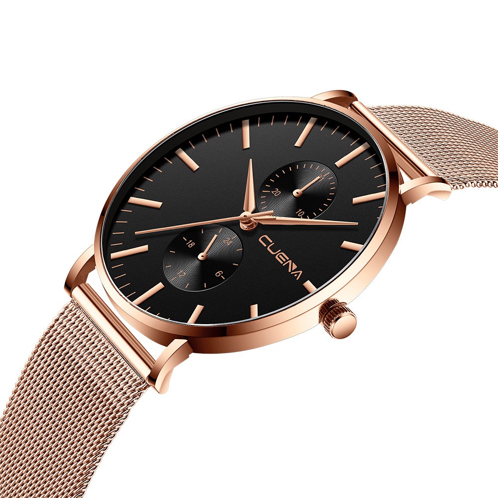 (SIÊU PHẨM) Đồng hồ nam CUENA doanh nhân đẳng cấp CE829 viền thép siêu mỏng lịch lãm dây thép mành cao cấp | BigBuy360 - bigbuy360.vn