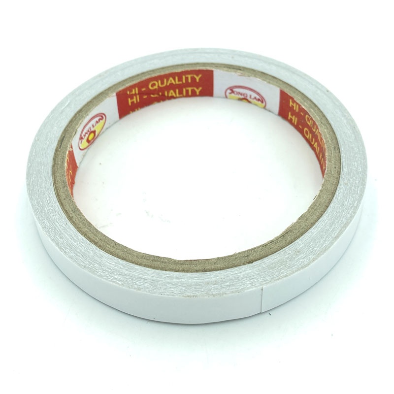 Băng Keo 2 Mặt 12 mm x 23 Yards - Song Lan - Màu Trắng