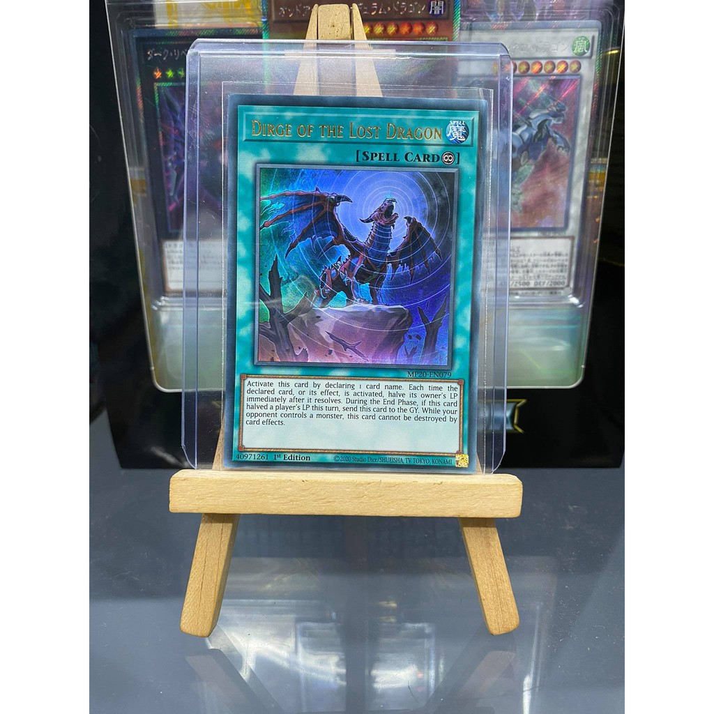 [ Dưa Hấu Yugioh ] Lá bài thẻ bài Dirge of the Lost Dragon - Ultra Rare - Tặng bọc bài nhựa bảo quản