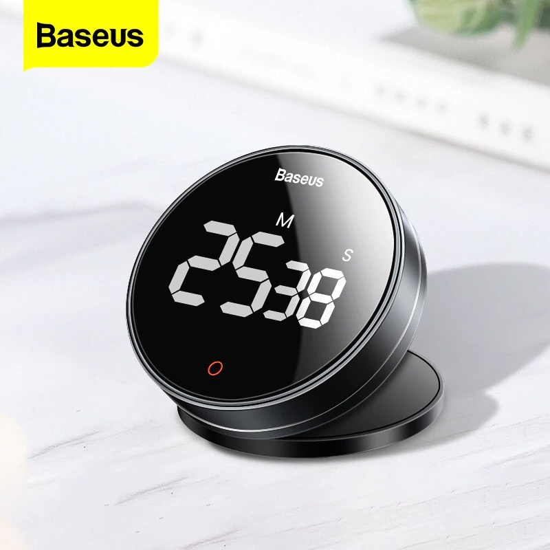 Đồng Hồ Hẹn Giờ Đếm Ngược Để Bàn Nhà Bếp Có Âm Thanh Baseus Heyo Rotation Countdown Timer Pro - TopLink