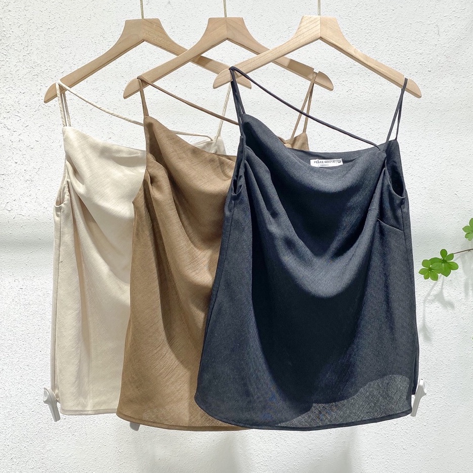 Áo hai dây xéo xếp ngực , Peace House Clothing