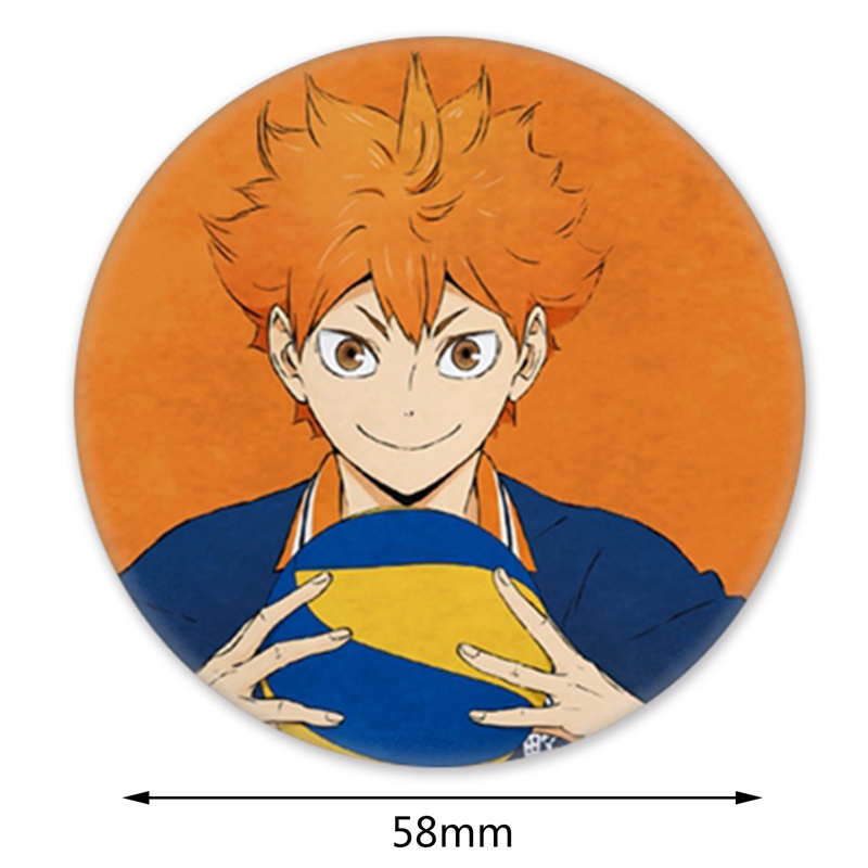 Huy hiệu cài áo hình nhân vật phim hoạt hình Haikyuu