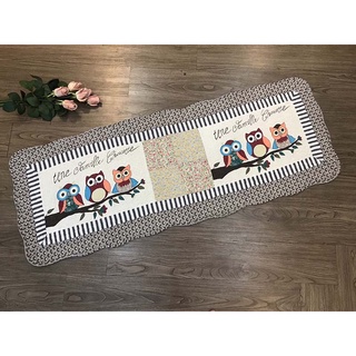 Thảm dài 50x135cm - 3 con cú - xanh - tda15004
