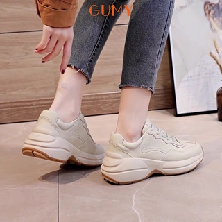 Giày thể thao nữ độn đế trắng A195