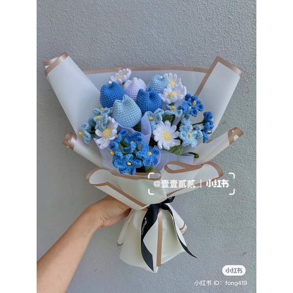 Bó hoa len handmade P3