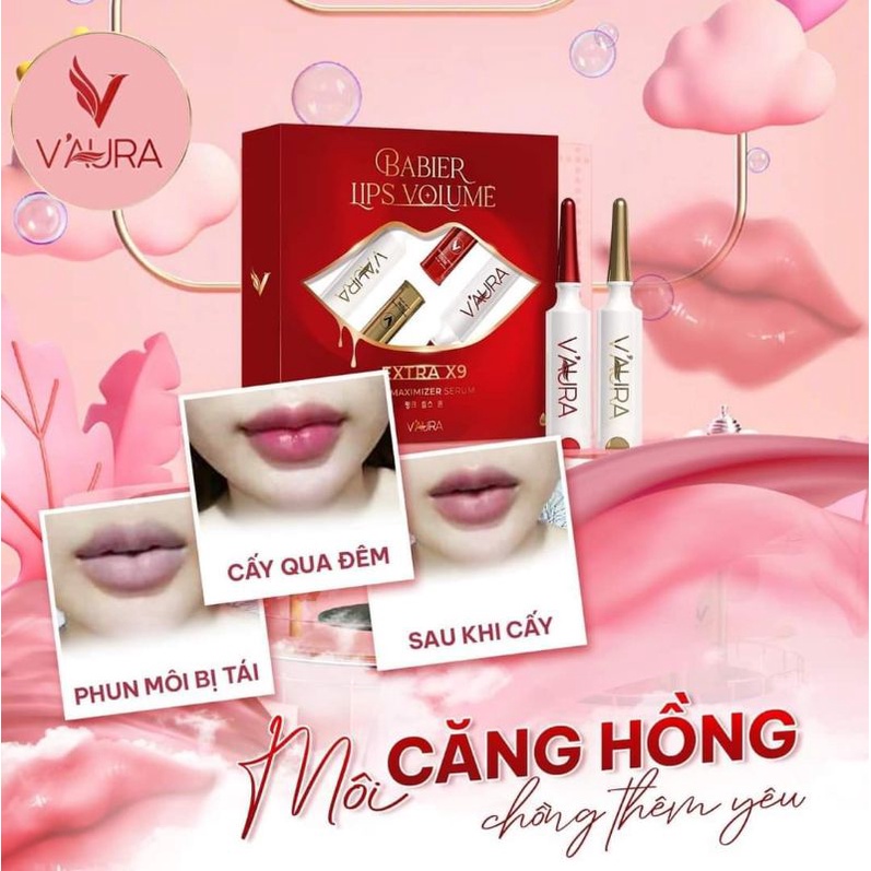 [Tặng xịt mọc tóc bưởi] Cấy Môi Vaura Babier Lips Volume Dưỡng Môi Hồng Tự Nhiên Giúp Môi Luôn Hồng Hào