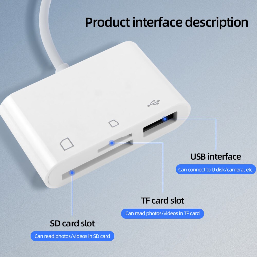 Accezz Đầu Đọc Thẻ Nhớ TF SD Otg 3 Trong 1 Cho Điện Thoại Huawei Xiaomi