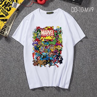 Áo Thun Marvel ( Có Size Trẻ Em ) Comics Heroes Group Shot Graphic