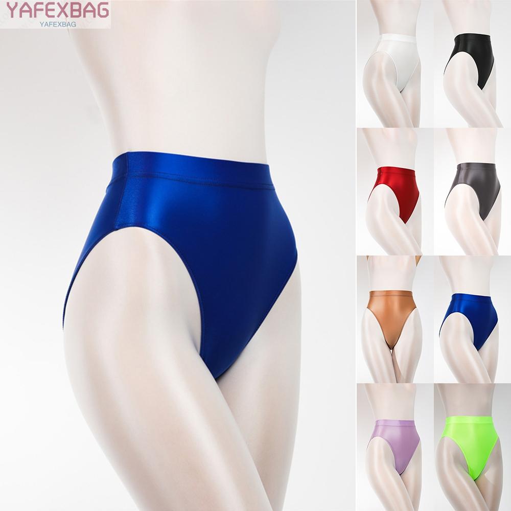 Leggings High Elasticity High Waist M-2XL Oil Shiny Sexy Silky Underwear