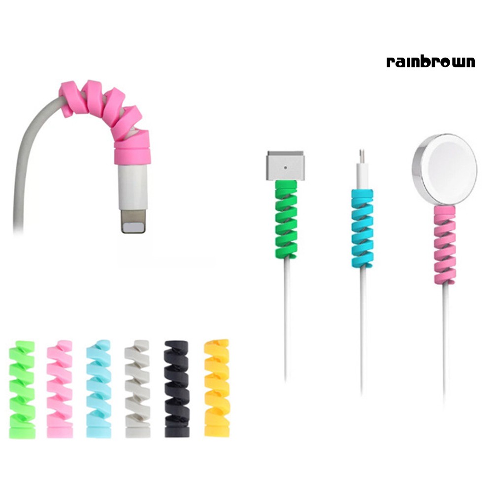 Phụ kiện bảo vệ cáp sạc USB bằng silicon dạng xoắn ốc cho iPhone