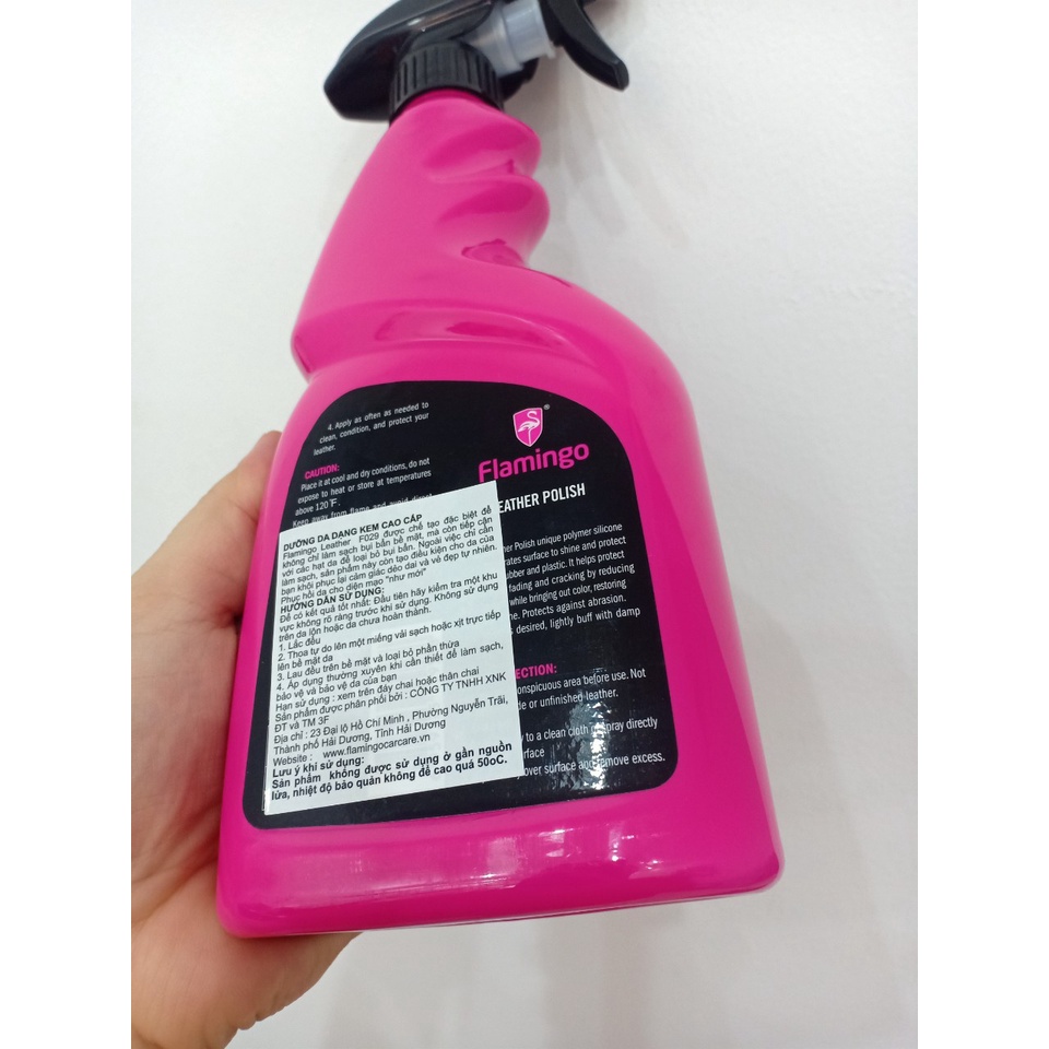 Kem Dưỡng Bóng Và Phục Hồi Đồ Da - Nội Thất Da Cao Cấp Flamingo F029 500ml