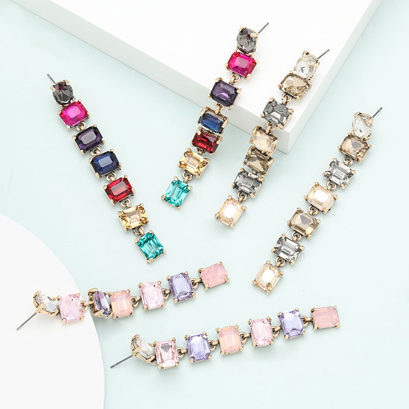 Khuyên tai Pinkdudu PD846 dáng dài bằng acrylic phong cách boho thời trang cho nữ