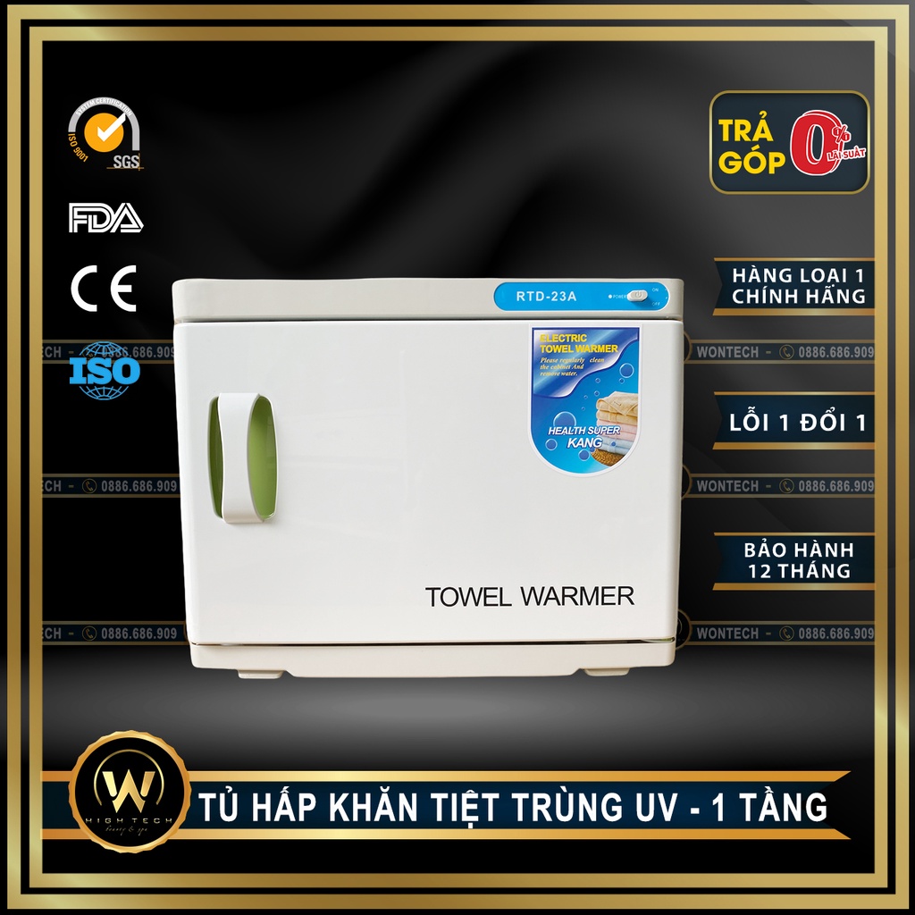 [WONTECH - NOW SHIP] Tủ Hấp Tiệt Trùng Khăn Spa RTD-23A.