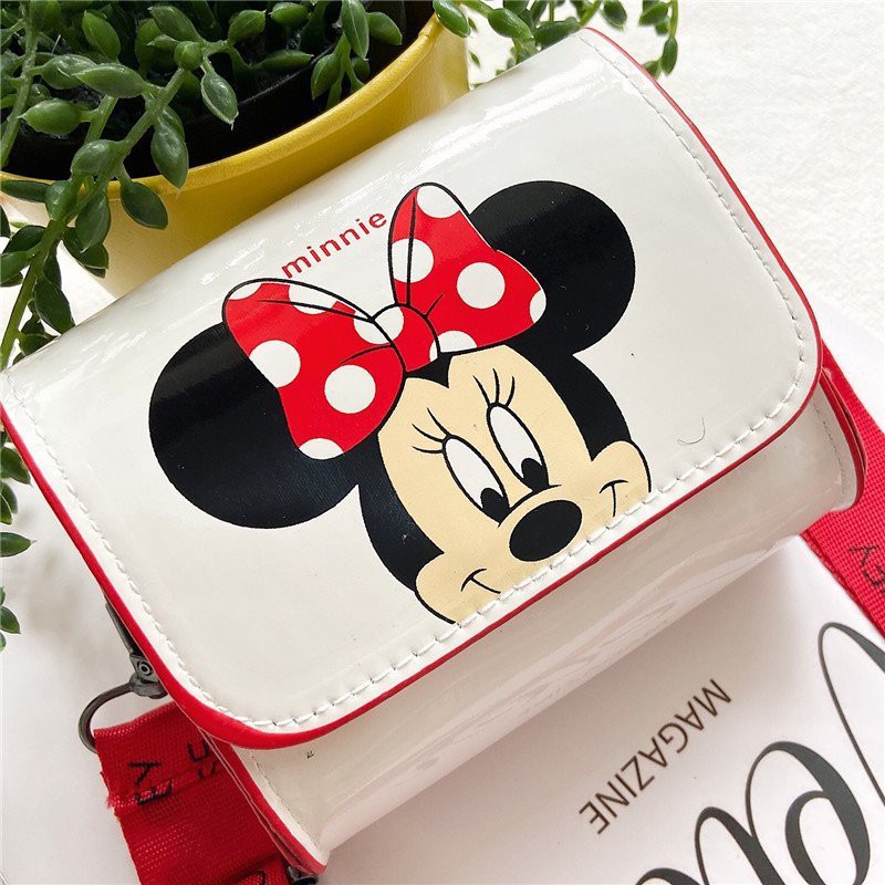 Túi hộp Mickey cho bé gái - Túi đeo bé gái có hình chuột Mini màu đen trắng MIN01