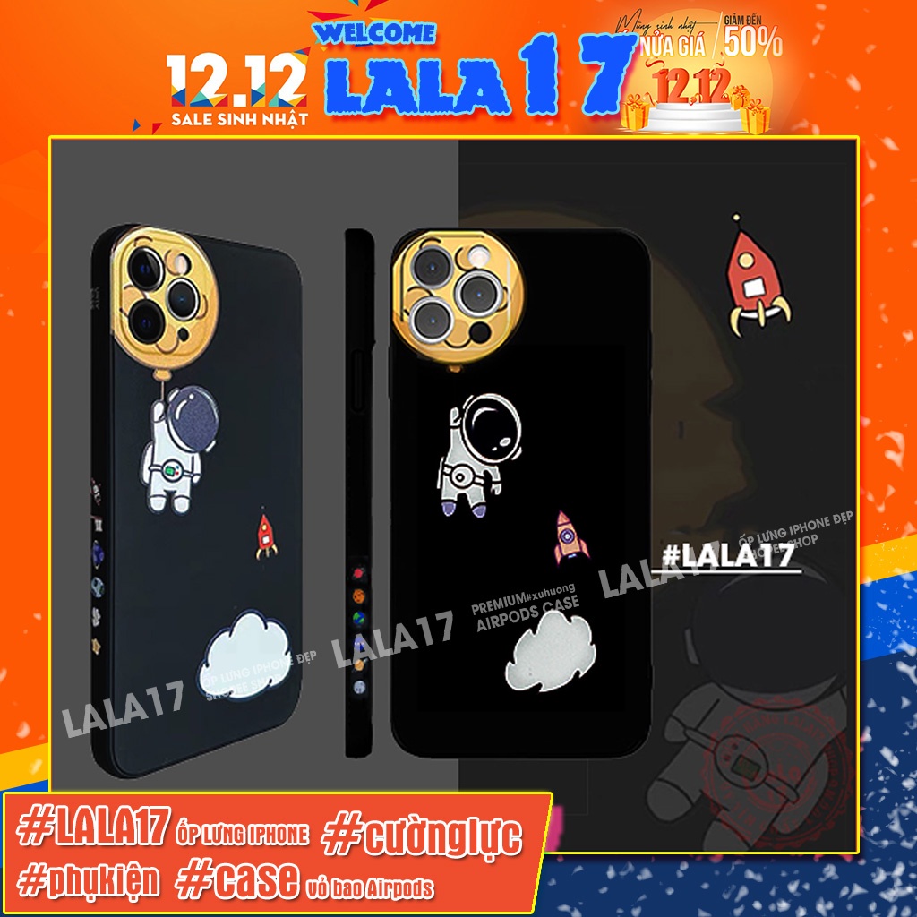Ốp lưng iphone đẹp cạnh vuông in hình viền N.I.K.E Phi hành gia