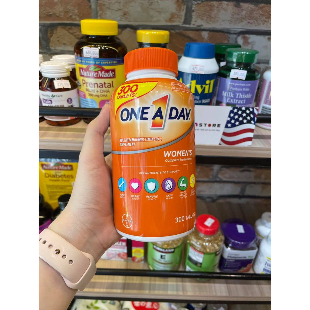 Viên Bổ Sung Vitamin Toàn Diện Cho Nữ one a day Women’s Complete Multivitamin 300 viên của Mỹ