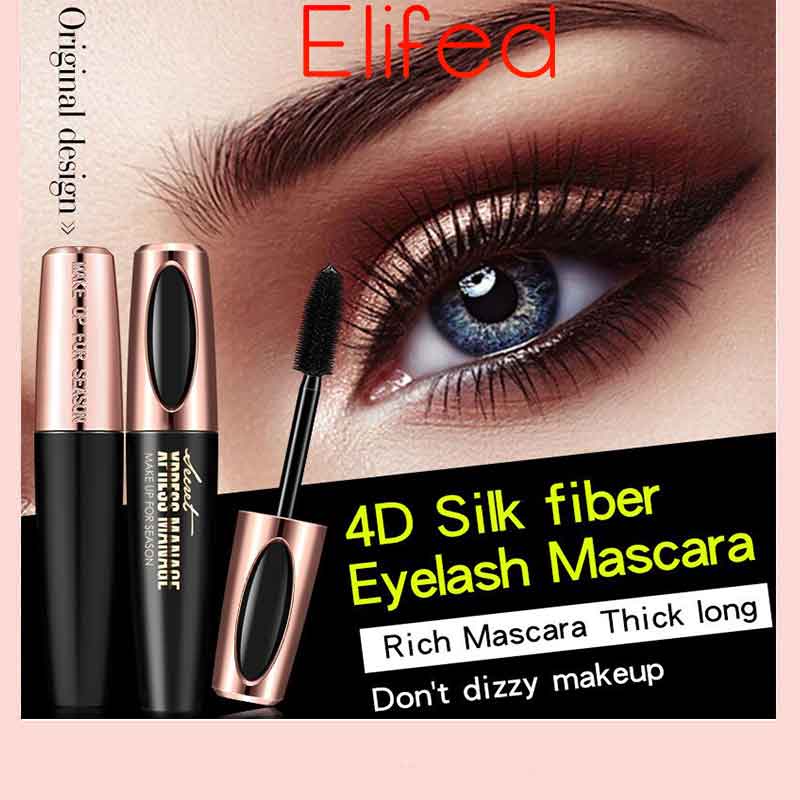 Mascara đen sợi tơ 4D chuốt dài mi chống thấm nước lâu trôi