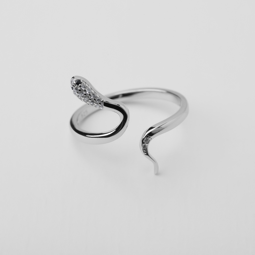 Nhẫn Bạc Nữ 925-Hình Rắn Trendy-Dạng Hở Dễ Dàng Điều Chỉnh Size-KaT Jewelry