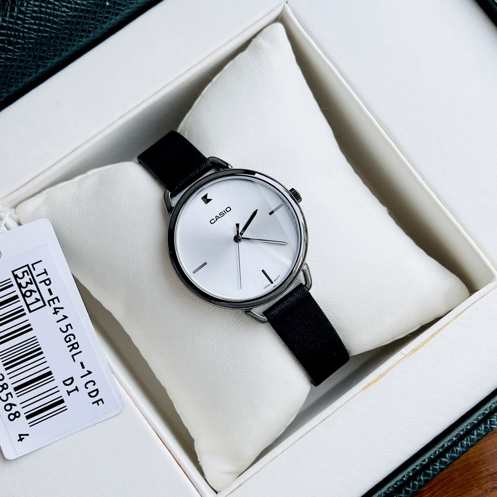 Đồng hồ nữ dây da Casio LTP E415GRL 1C