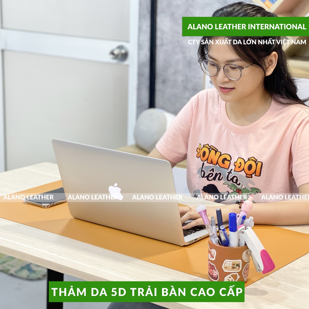 [Hình Thật / Giá Xưởng] Thảm Da Trải Bàn 5D Màu Nâu Da Bò Chống Thấm, Chống Trầy, Tiện Lợi, Bảo hành 2 Năm Tại Xưởng