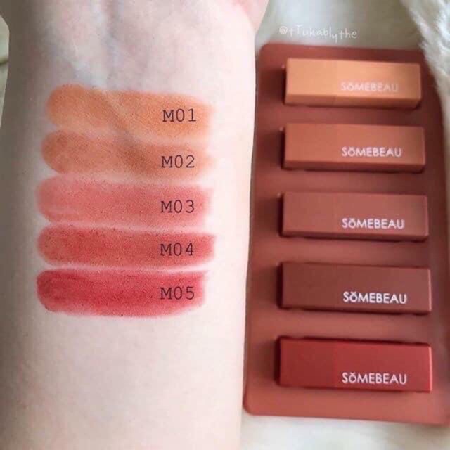 Son thỏi lì mini Somebeau Sheer Lipticks Nội Địa Hàn Quốc chính hãng (Xả kho số lượng lớn có sẵn)