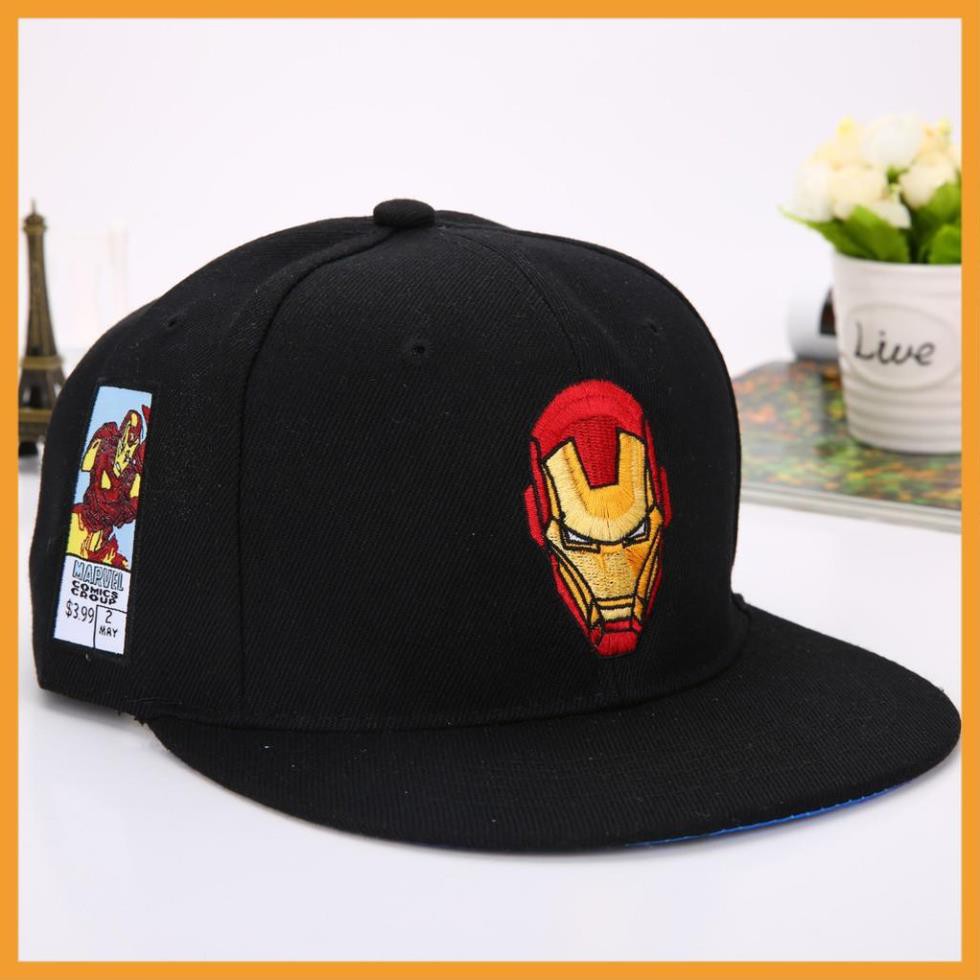 Nón Snapback 💘Free ship💘 - Mũ lưỡi trai thêu Ironman - Thời trang phong cách Hip Hop.