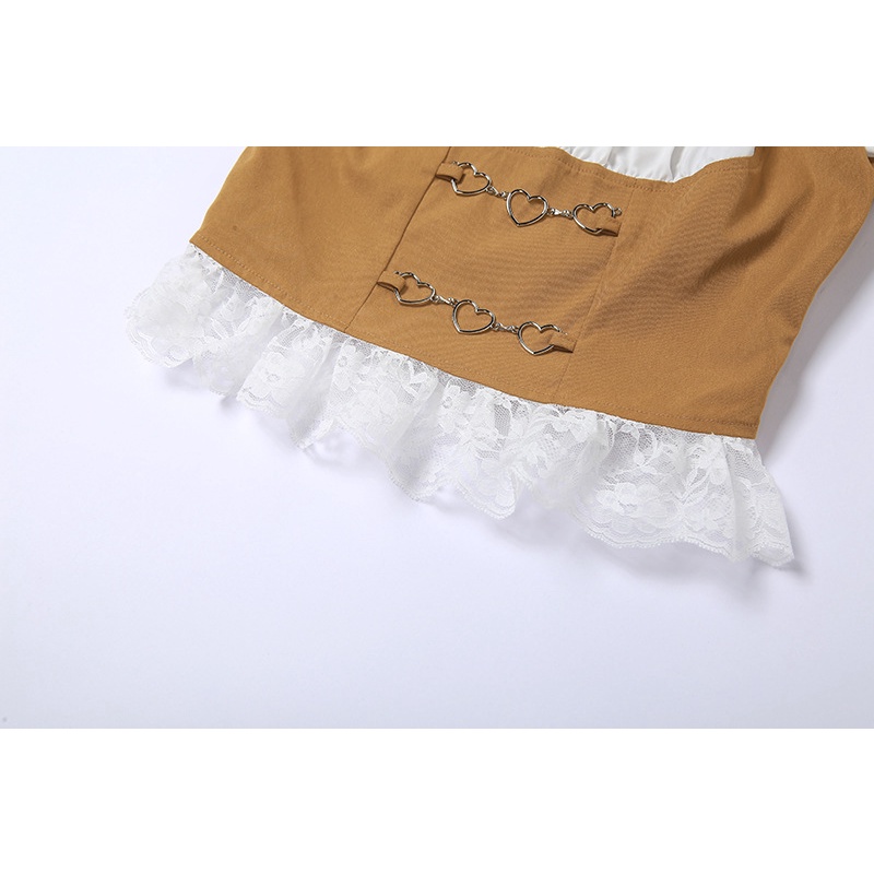 Áo Thun Tay Ngắn Cổ Vuông In Hình Trái Tim Thời Trang Cho Nữ