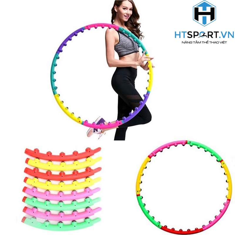 Vòng Lắc Eo, Vòng Lắc Hula Hoop Giảm Mỡ Bụng Hông Eo Thon Massage Size Lớn Cao Cấp Có Thể Tháo Lắp