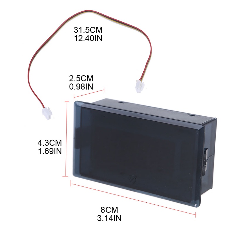 Thiết Bị Đo Dòng Điện Mini 2V-200V Hiển Thị Đèn LED