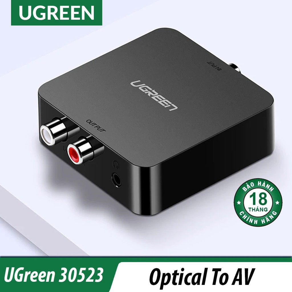 Bộ chuyển đổi Digital Audio sang Analog chính hãng Ugreen 30523-Optical to AV