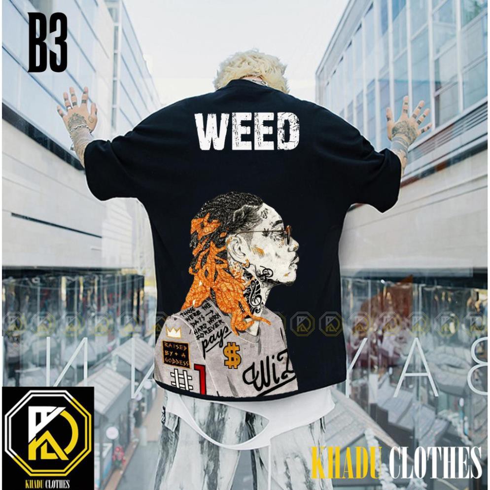 "GIÁ RẺ" Áo thun thiết kế weed OVERSIZE UNISEX (2 Màu ĐEN-TRẮNG) " SIÊU HOT"