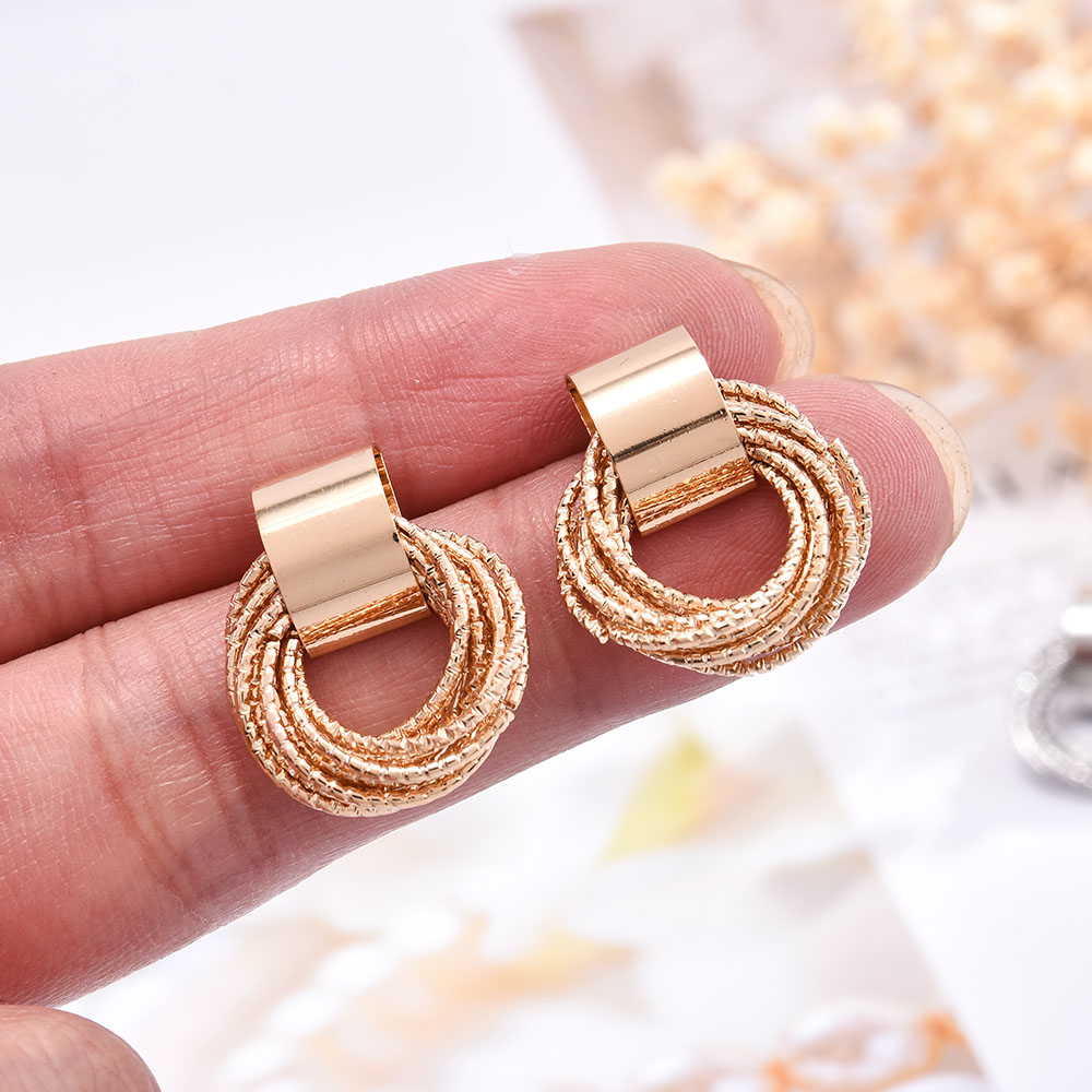 COD Khuyên Tai Nữ Trang Dáng Tròn Phong Cách Retro