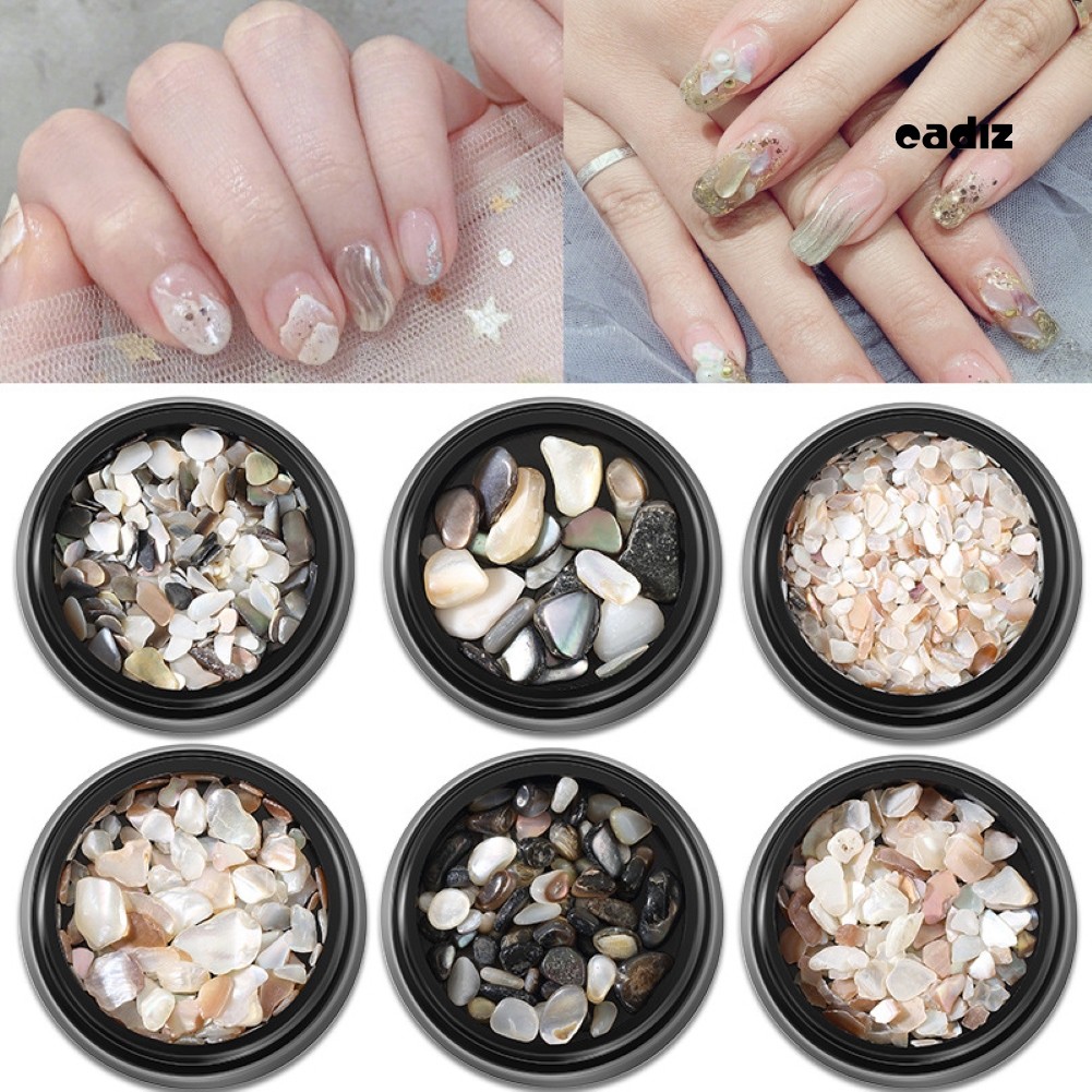 [Hàng mới về] Bộ 2 hộp đá gắn trang trí móng tay nghệ thuật hợp thời trang