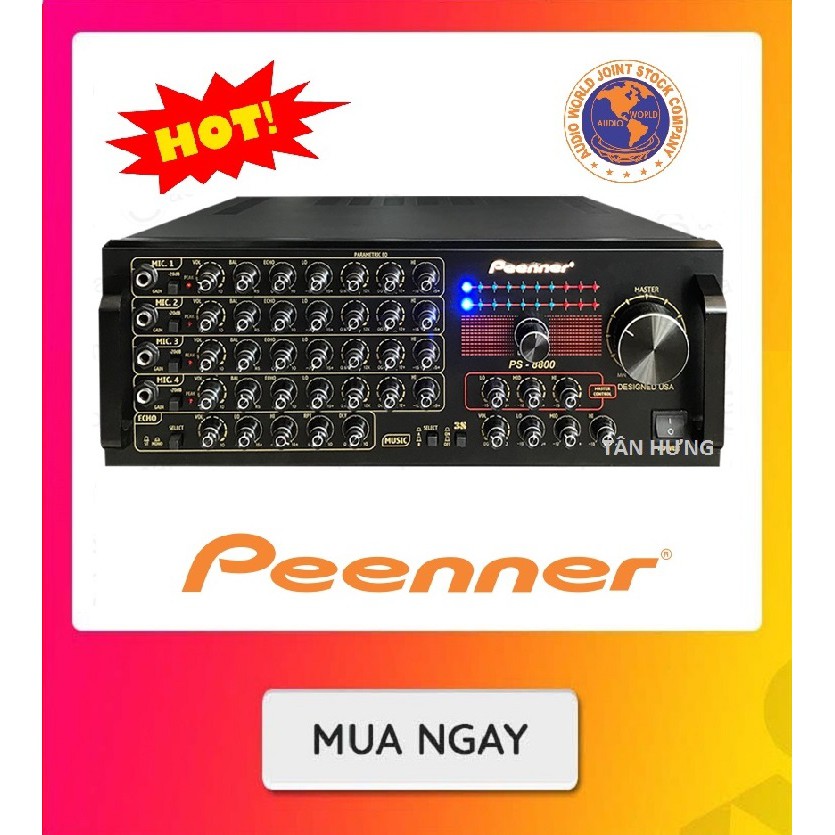 [ CAO CẤP ] Amply Karaoke Nghe Nhạc Peenner PS-8800