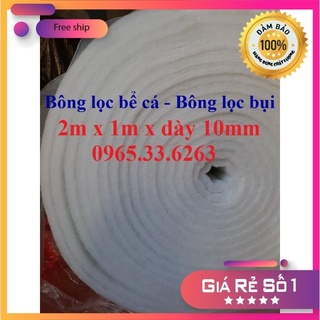 2 mét vuông bông lọc bể cá, bông lọc bụi, lọc khí dày 10mm. Bông lọc nước bể cá, hồ cá, bể thủy sinh
