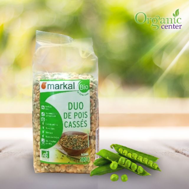 Đậu hà lan hỗn hợp hữu cơ tách đôi markal 500g