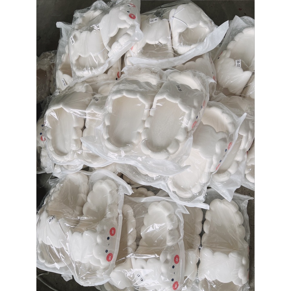 Dép Bánh Mì Vân Đám Mây Đế Cao Độn Đế Mặt Cười Cute Nam Nữ Unisex Nhiều Màu Giá Rẻ