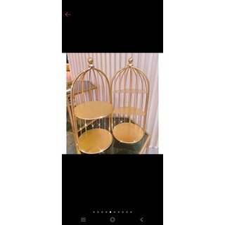 KỆ ĐỰNG MỸ PHẨM LỒNG CHIM 2 TẦNG