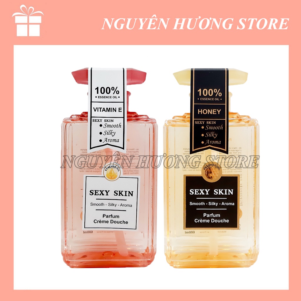 Sữa tắm nước hoa Sexy skin 600ml | Vàng &amp; Hồng