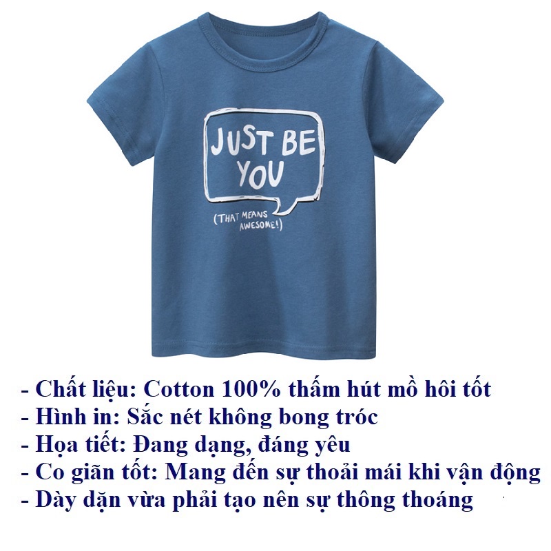 Áo thun bé trai hàn quốc cộc tay mùa hè thời trang cho trẻ em 2 đến 8 tuổi SKIDS