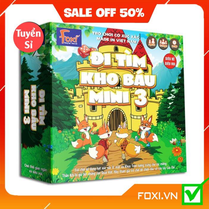 Board game-Đi tìm kho báu mini 3 Foxi-nâng cao khả năng xử lí tình huống-tranh luận-logic