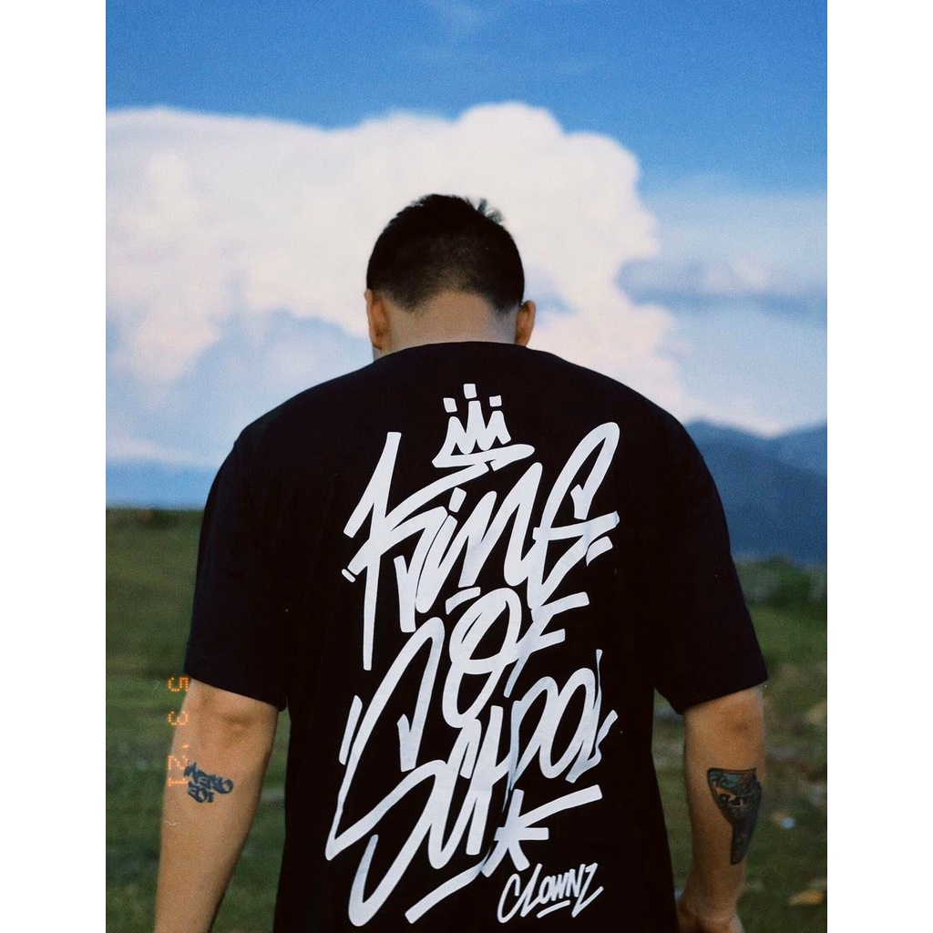 [FULLTAG CHÍNH HÃNG] Áo thun tay lỡ unisex ClownZ King of School T-shirt form rộng, chất cotton | BigBuy360 - bigbuy360.vn