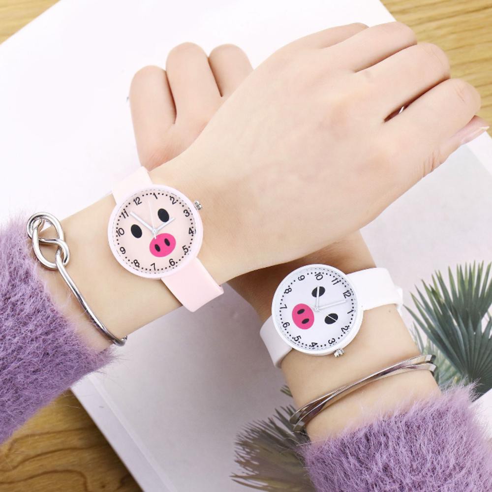 Đồng Hồ Silicon HÌNH CON HEO Cho Bé Yêu (Hàng có sẵn đủ mầu)