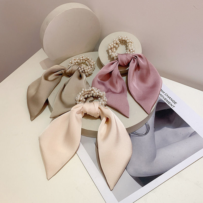 Dây buộc tóc màu trơn xinh xắn cho nữ