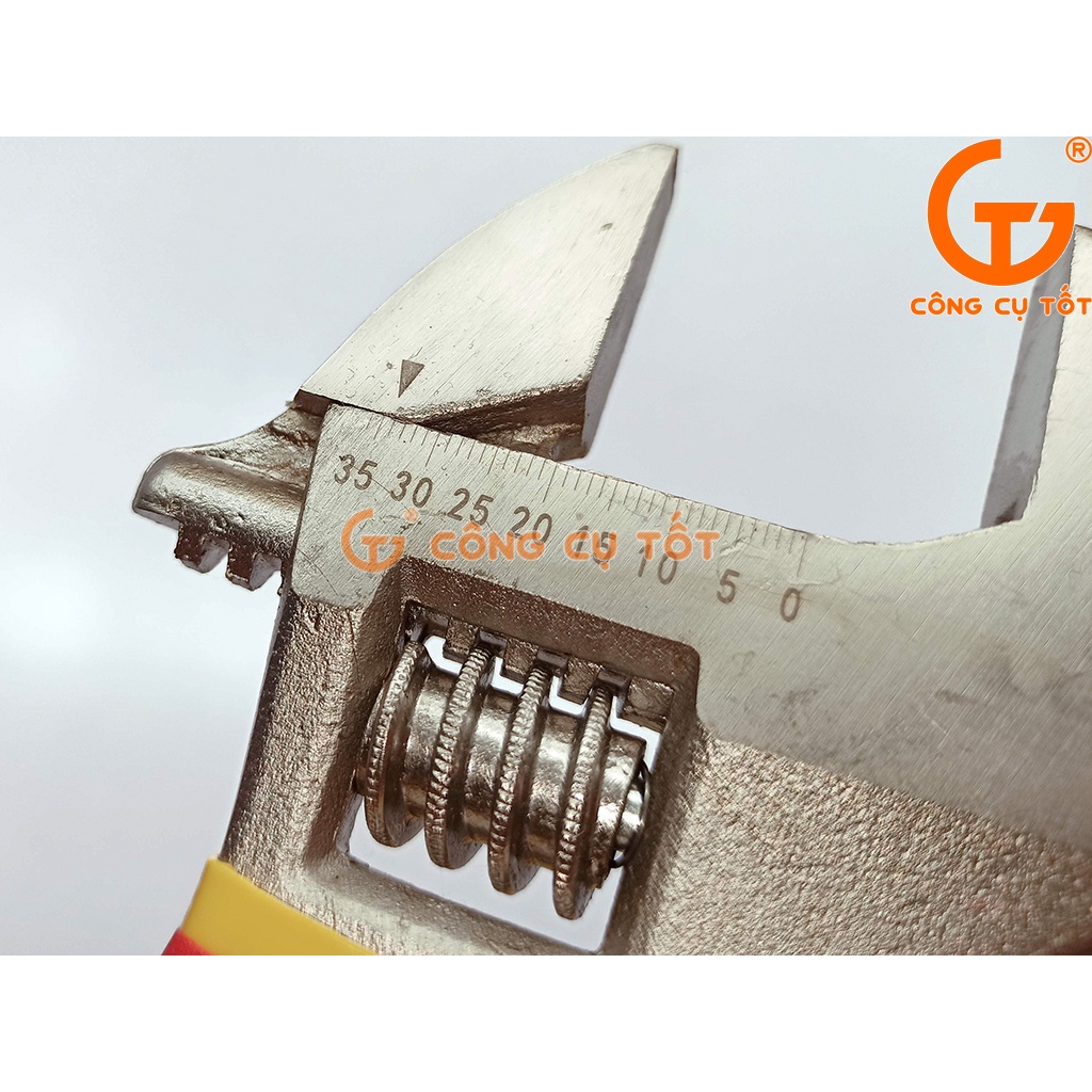 Mỏ lết 12inch 300mm bằng thép 45 hiệu LS có thước đo độ mở