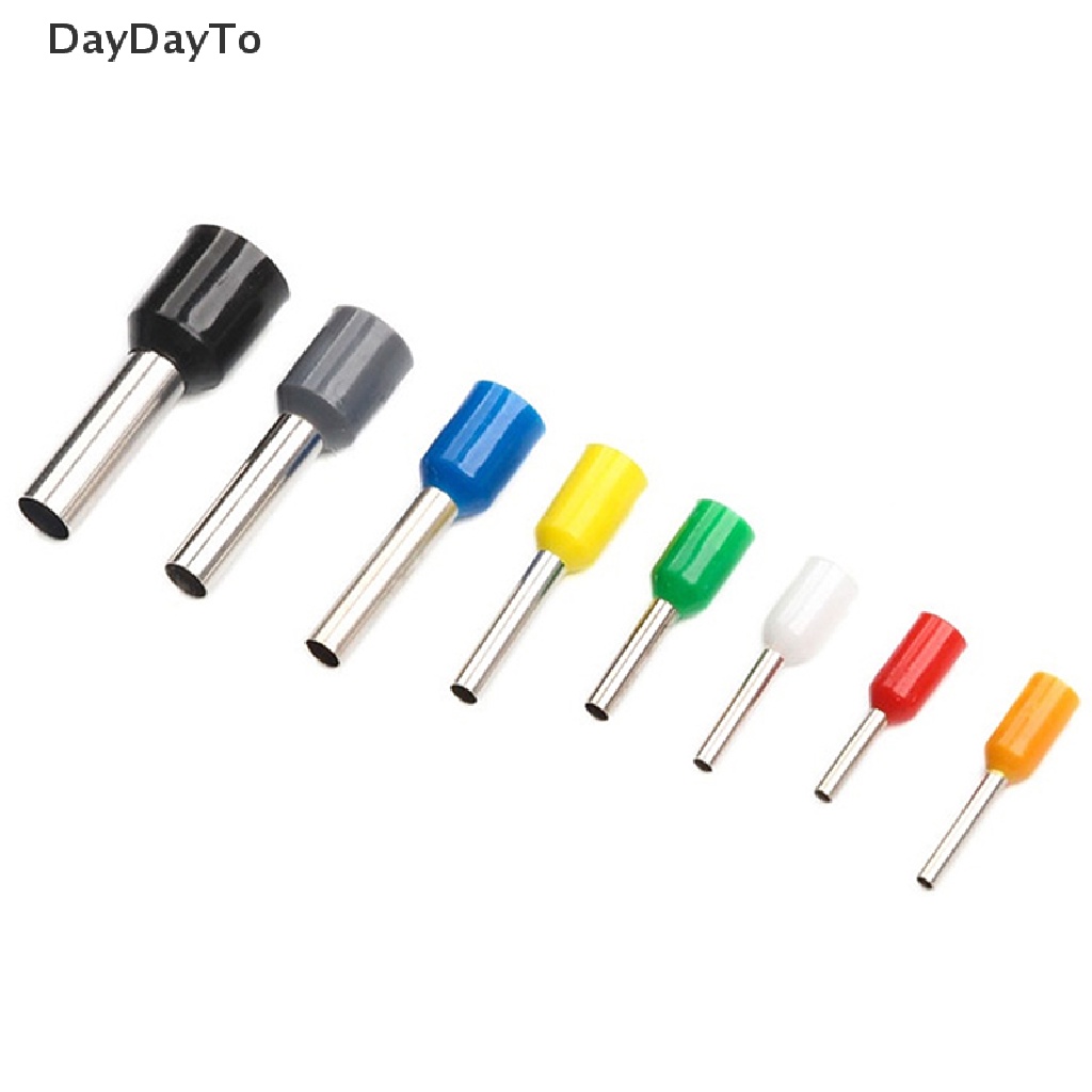 DayDayTo 400pcs Tubular Terminal Cord End Wire Connector Electrical Insulated Terminator .