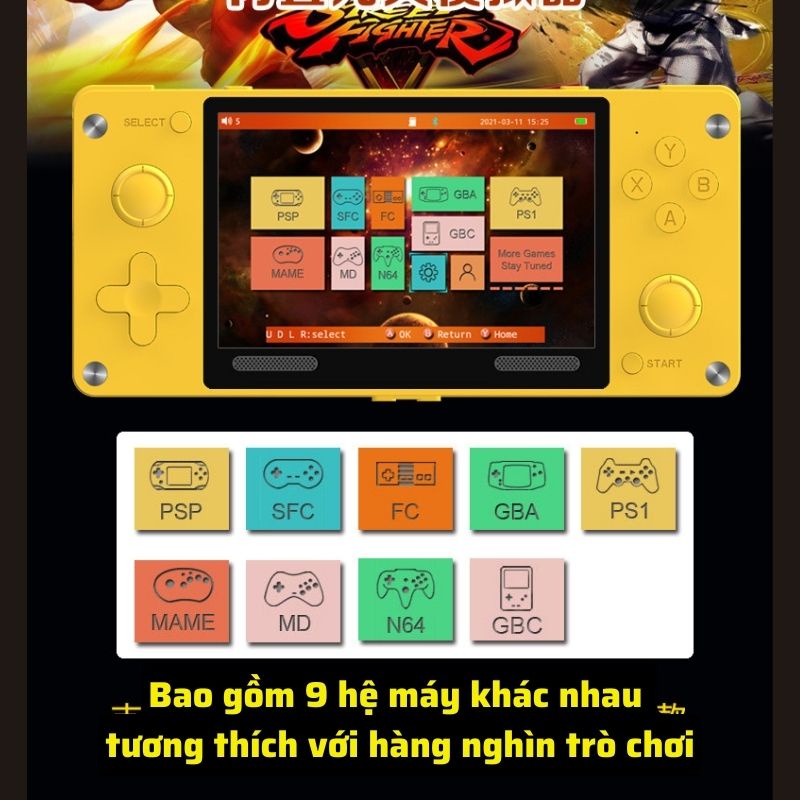 Máy Chơi Game Cầm Tay GameMax Màn Hình 4 inch IPS FULLHD Các Hệ Giả Lập "PSP, PS1, vv..."