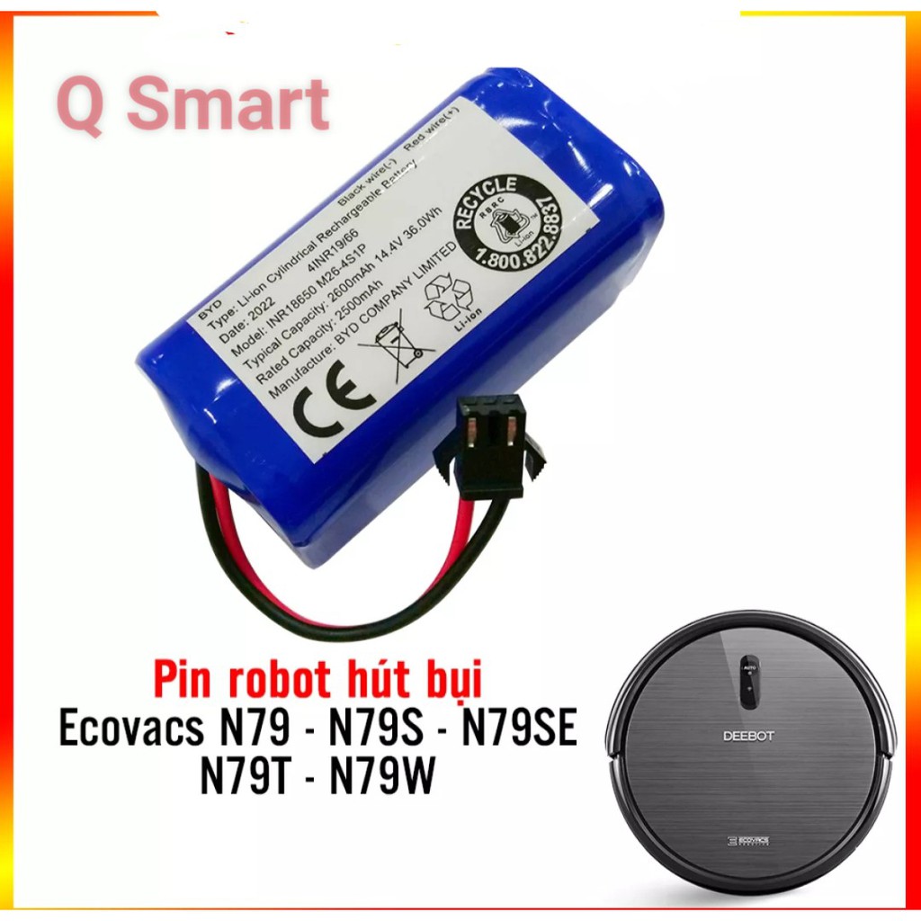 Pin robot hút bụi  Ecovacs Deebot N79/ N79S/ N79SE/ N79W/ N79T mới 100%