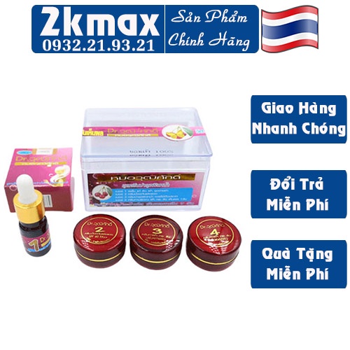 Bộ Dưỡng Da Nám Cherry Đỏ Dr. Wuttisak 5 Món Thái Lan